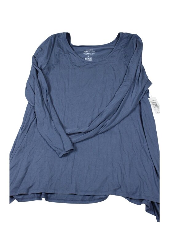 Torrid Tops - Torrid Womens Blue Super Soft Long Sleeve Knit Top Size 2